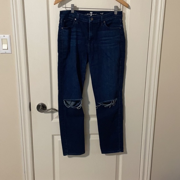 7 For all mankind distressed crop Jean - Picture 4 of 6